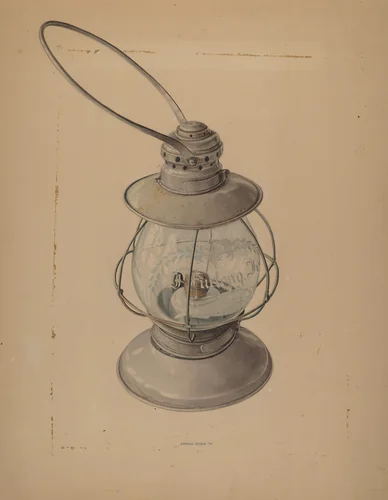 Kerosene Lantern by Samuel Faigin, index of american design, 1939