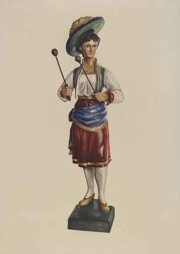 Carousel Drummer Girl by Robert Pohle, index of american design, 1939