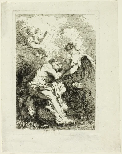 St. Jerome by Jean Honoré Fragonard, print, 1752-1806