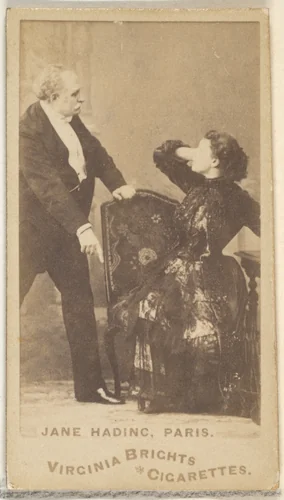Jane Hading, Paris, from the Actors and Actresses series (N45, Type 1) for Virginia Brights Cigarettes by Allen & Ginter, photograph, 1885-1891