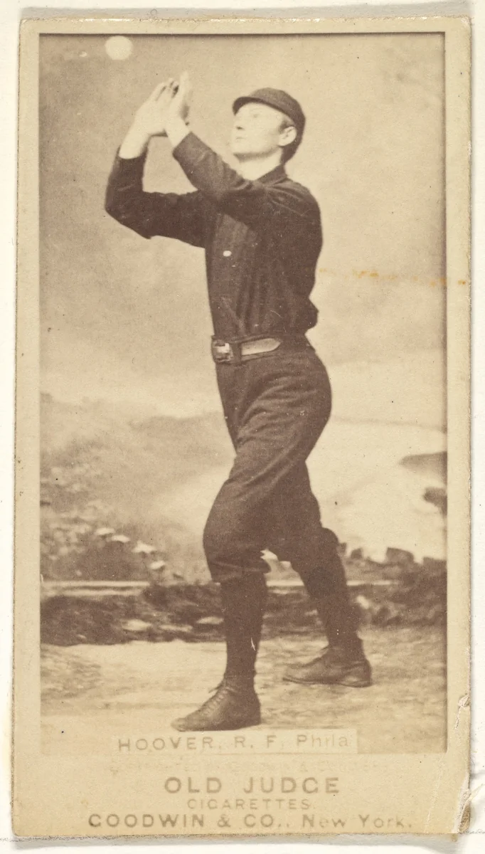 Hoover, Right Field, Philadelphia, from the Old Judge series (N172) for Old Judge Cigarettes by Goodwin & Company, photograph, 1887-1890