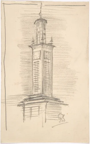 Clocktower by Sir Charles Barry, drawing, 1840