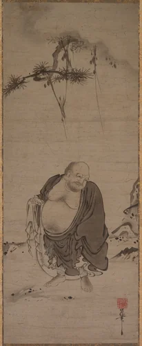Hotei by Kichizan Minchō, painting, 1370-1431