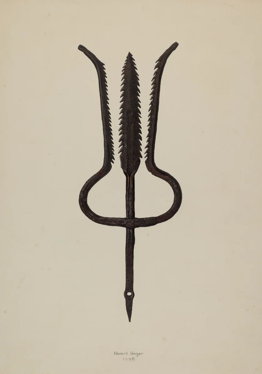 Eel Spear by Edward Unger, index of american design, 1938