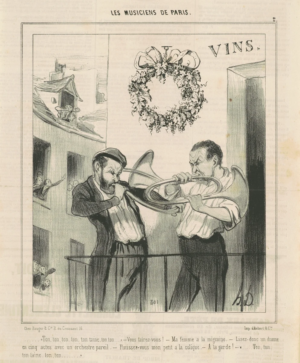Ton, ton ... ton taine ... by Honoré Daumier, print, 1841
