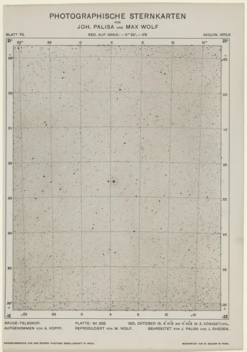 Photographische Sternkarten (October 15, 1901) by Wolf and Palisa, photograph, 1901