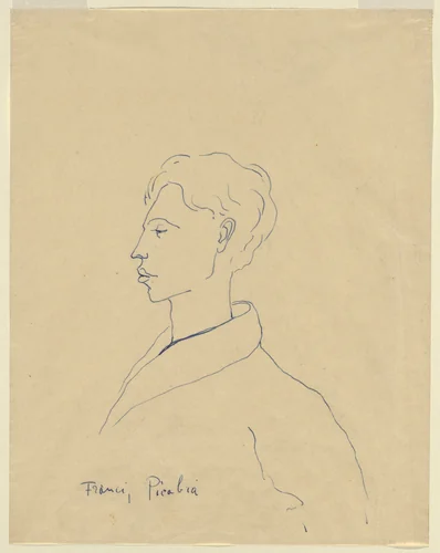 Portrait (Possibly Raymond Radiquet) by Francis Picabia, drawing, 1921