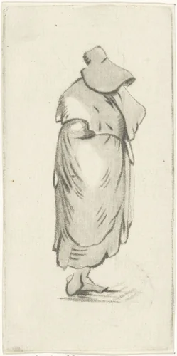 Staande vrouw by Cornelis Ploos van Amstel, print, 1736-1798