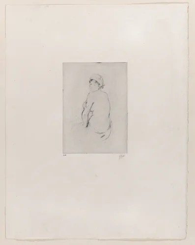 Seated Nude Seen from Behind by Berthe Morisot, print, 1889