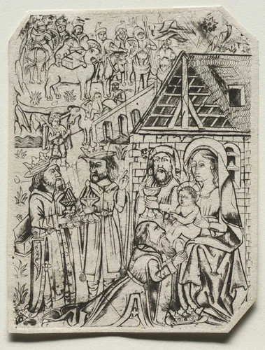 Adoration of the Magi by Unknown, print, 1400-1500