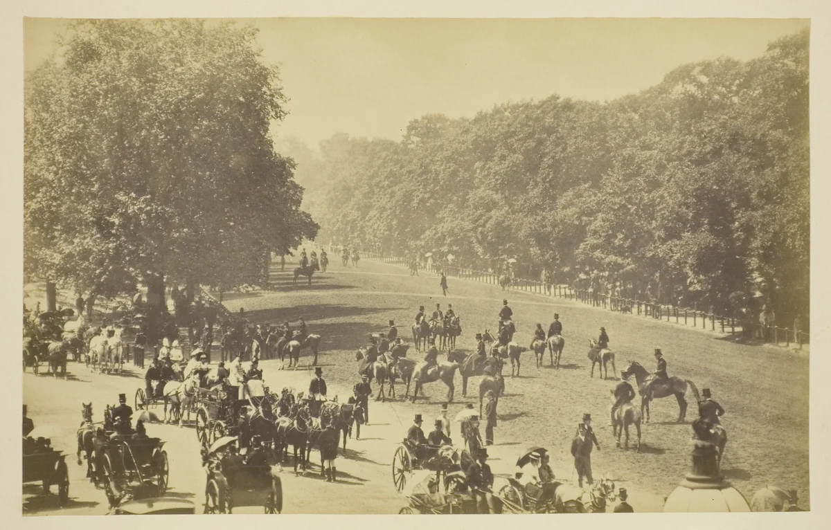Rotten Row by Artist Unknown, photograph, 1850-1900
