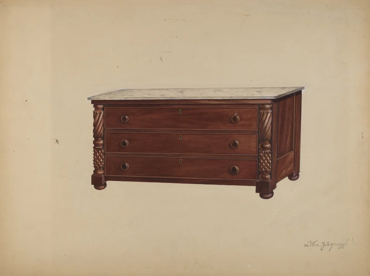 Chest of Drawers by Walter G. Capuozzo, index of american design, 1935-1942