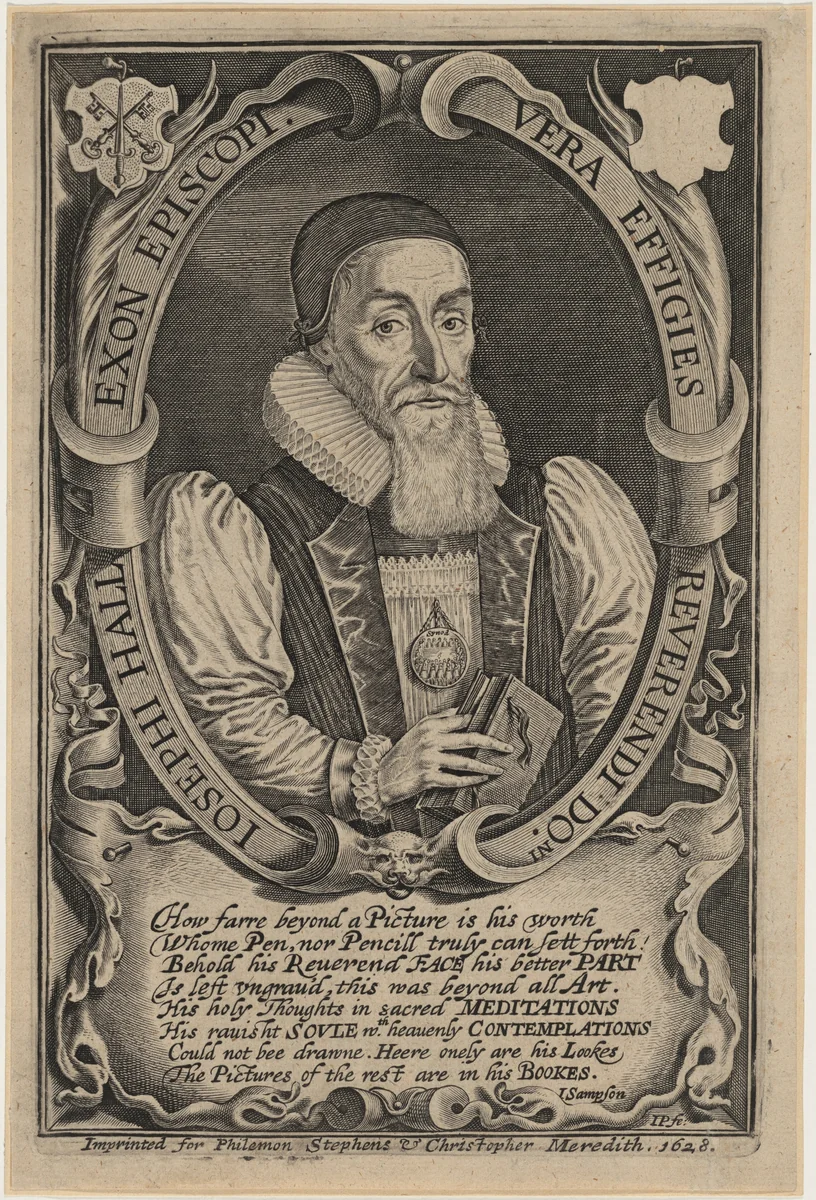 Joseph Hall, Bishop of Exeter and Norwich by John Payne, print, 1628