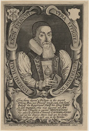 Joseph Hall, Bishop of Exeter and Norwich by John Payne, print, 1628