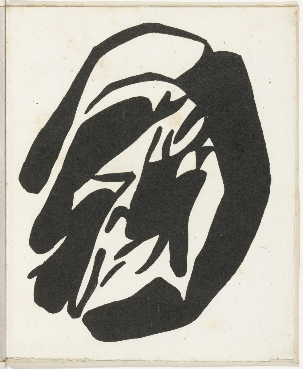 Plate (folio 36) from Cinéma calendrier du coeur abstrait, maisons (Cinema Calendar of the Abstract Heart, Houses) by Jean Arp, illustrated book, 1920