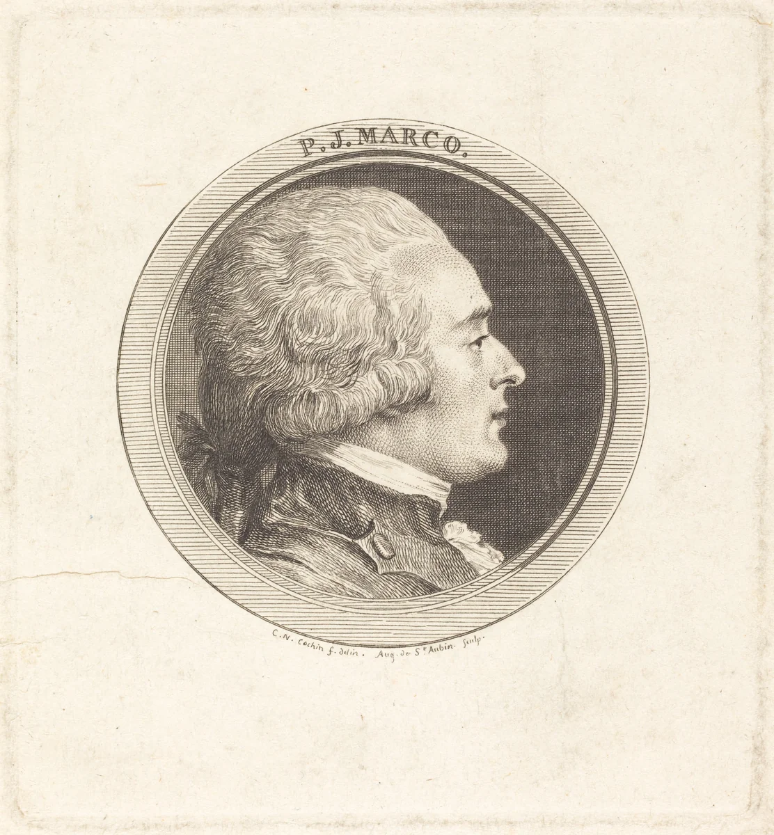 P.J. Marco by Augustin de Saint-Aubin
Charles-Nicolas Cochin II, print, 1784