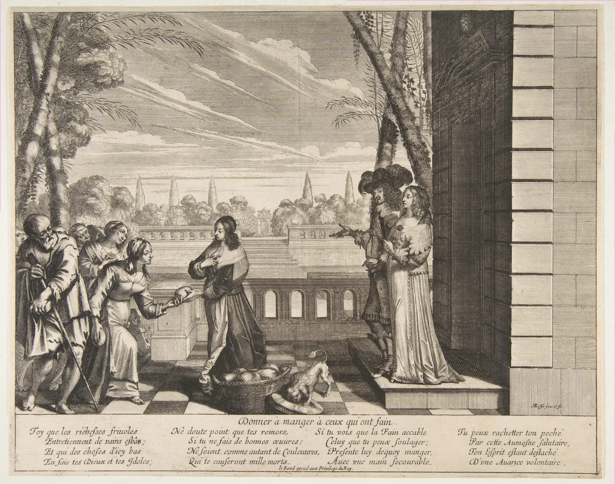 Feeding the Hungry by Abraham Bosse, print, 1635