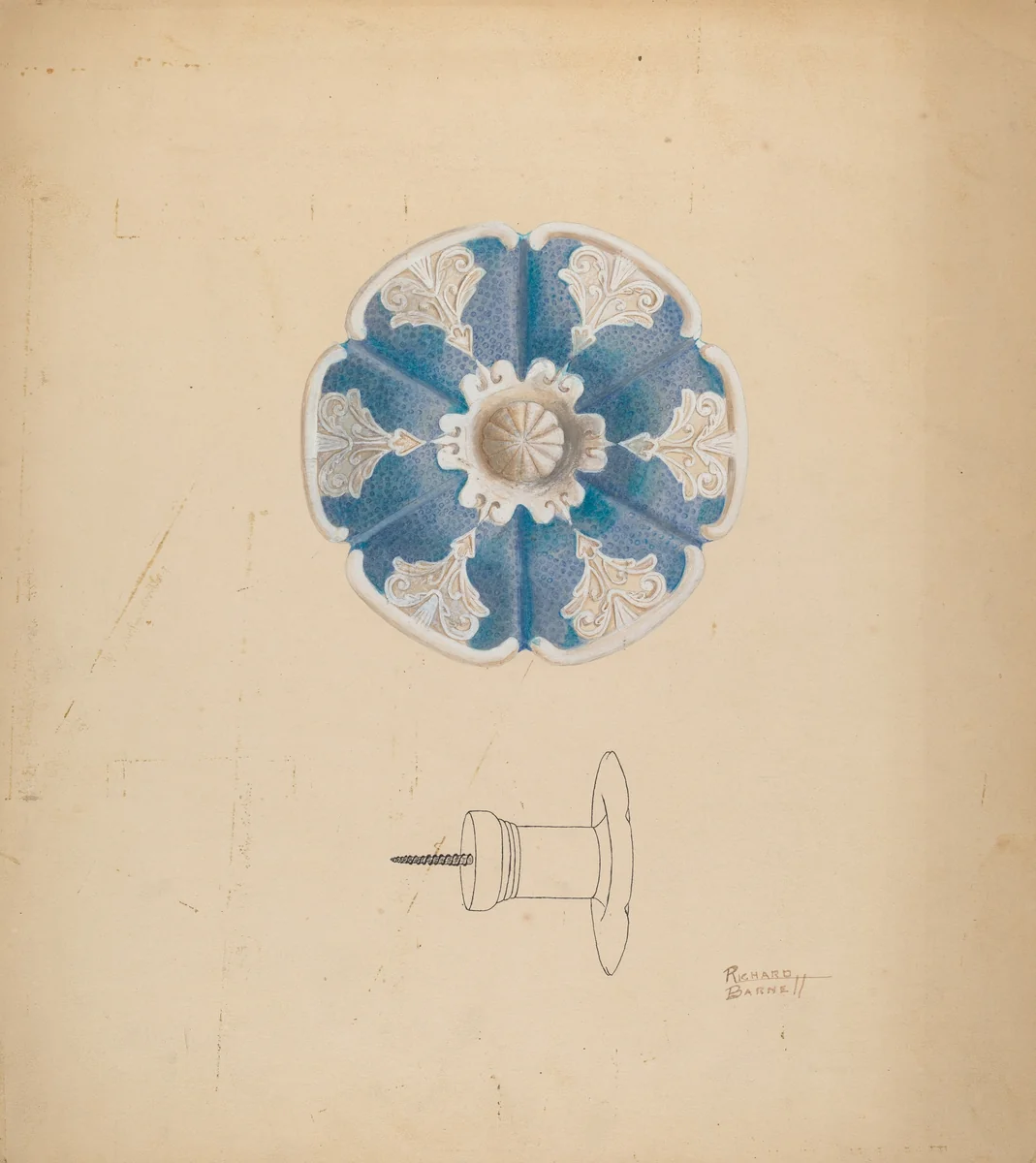 Parian Ware Tie Back by Richard Barnett, index of american design, 1938