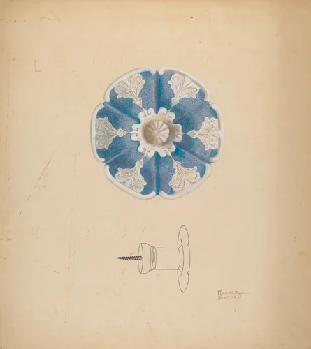 Parian Ware Tie Back by Richard Barnett, index of american design, 1938