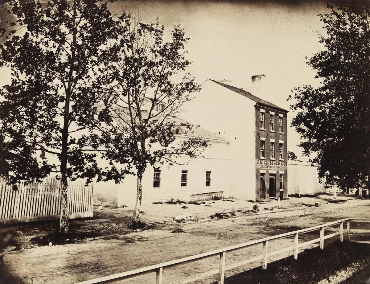 Slave Pen, Alexandria, Virginia by Alexander Gardner, photograph, 1862