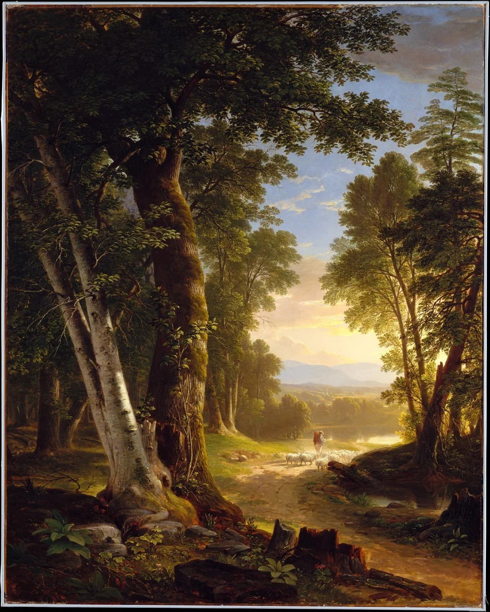 The Beeches by Asher Brown Durand, artwork, 1845