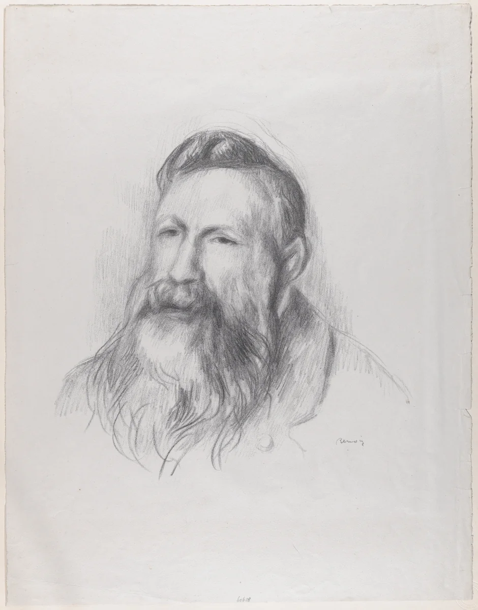Auguste Rodin by Auguste Renoir, print, 1900