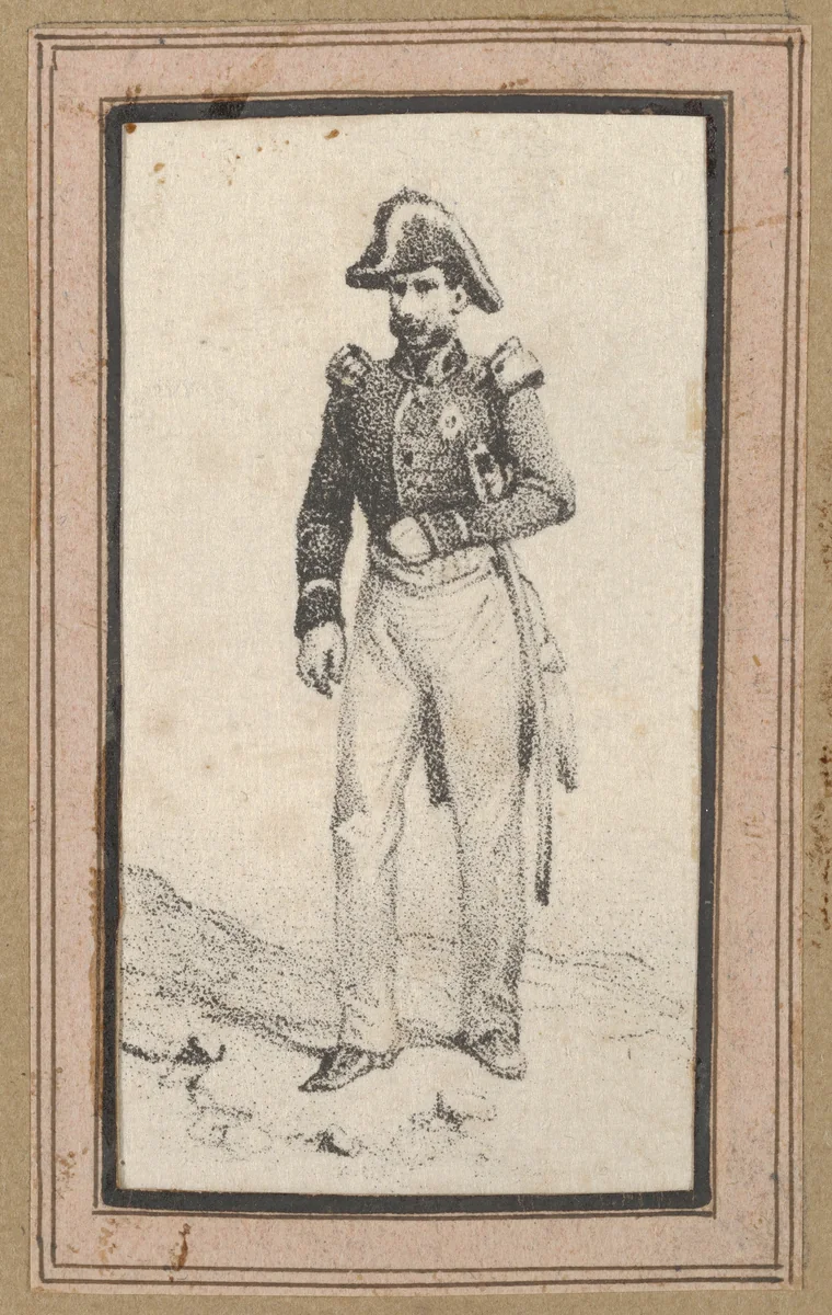 A soldier by Victor Adam, print, 1820-1866