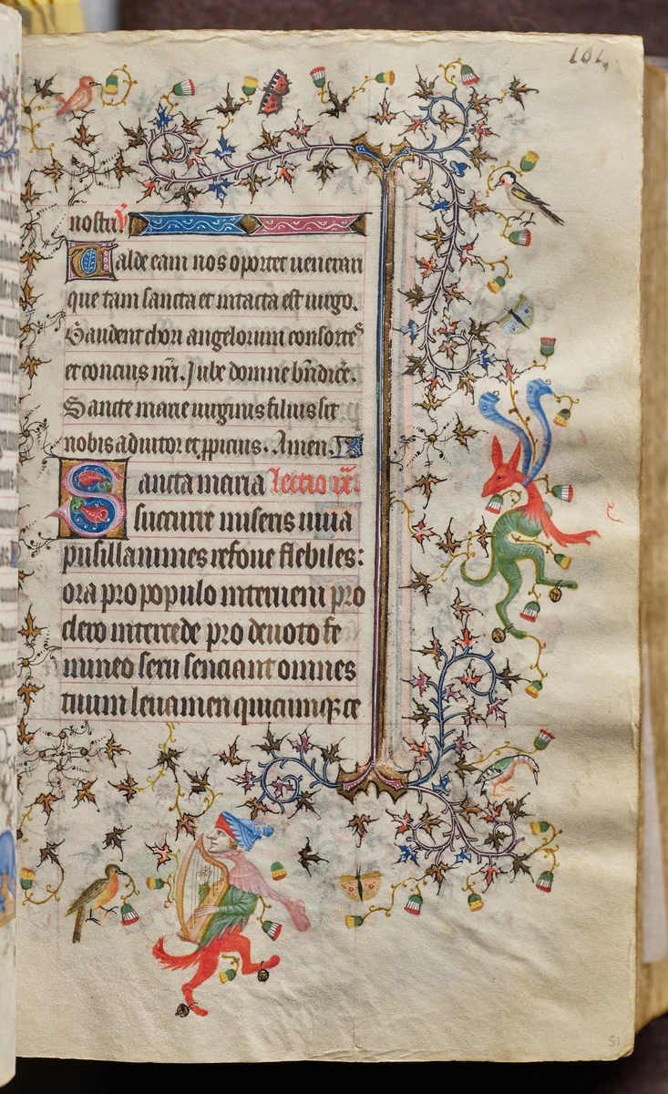 Hours of Charles the Noble, King of Navarre (1361-1425): fol. 51r, Text by Master of the Brussels Initials and Associates, book, 1400-1410