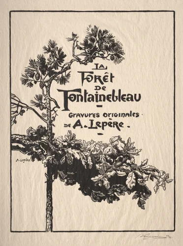Fontainebleau: Frontispiece by Auguste Louis Lepère, print, 1882-1892