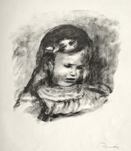 Claude Renoir, la tête baissée by Pierre-Auguste Renoir, print, 1904