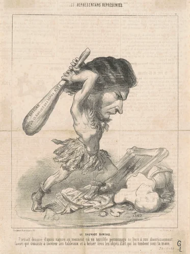 J. Martial Bineau (2nd Plate) by Honoré Daumier, print, 1848