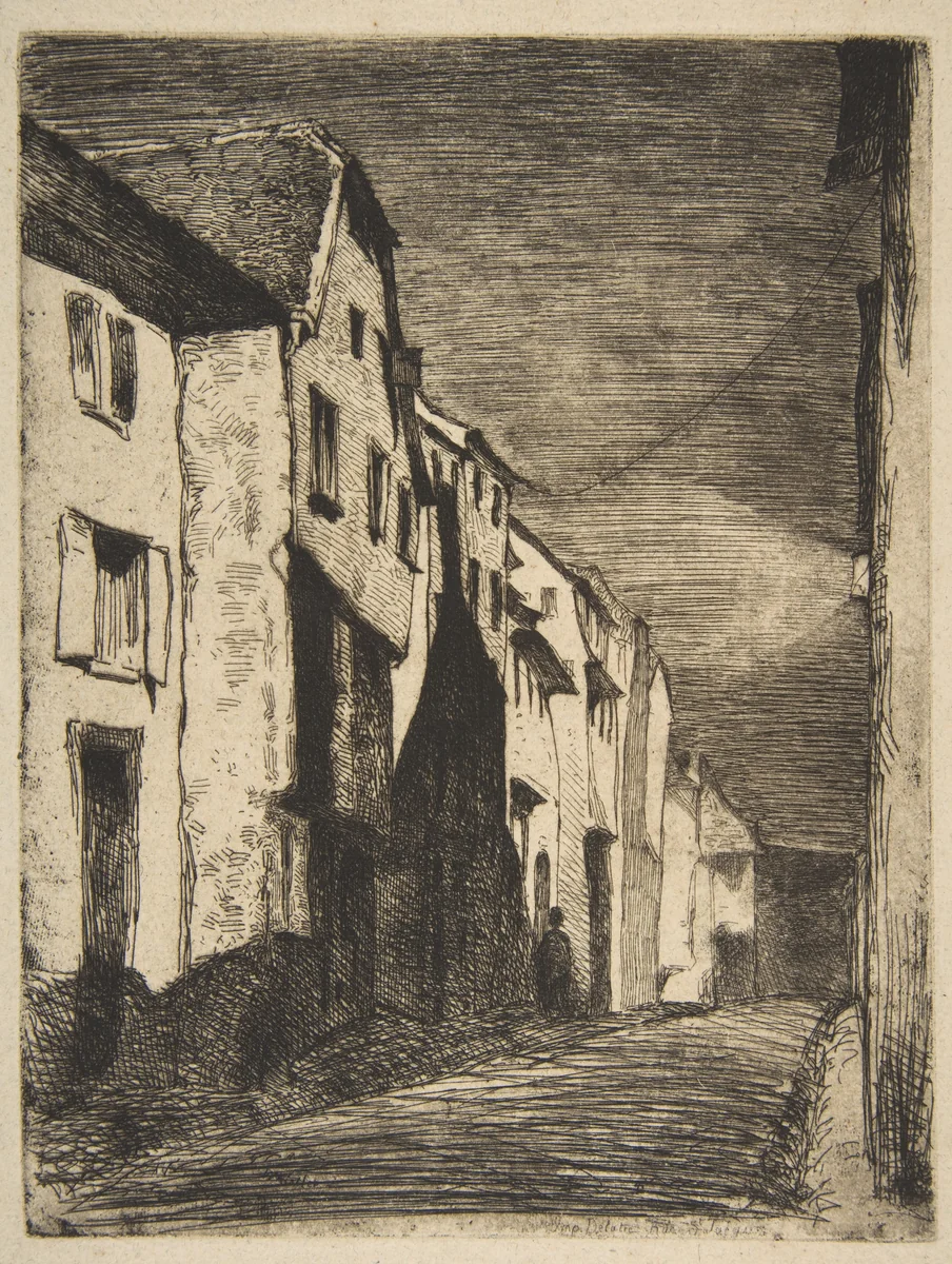Street at Saverne by James McNeill Whistler, print, 1858