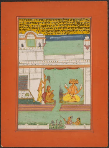 Ragini Khambavati, Page from a Jaipur Ragamala Set by India Rajasthan, painting, 1745-1770