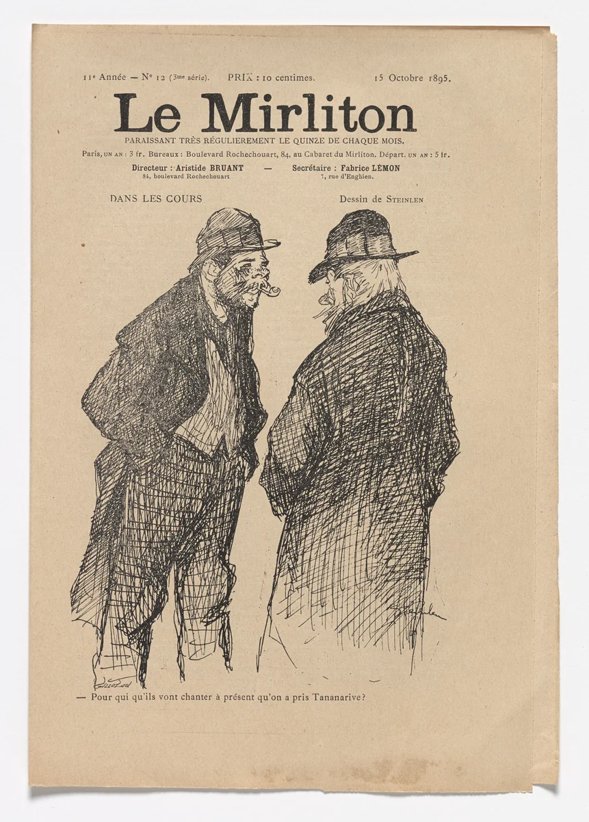 Le Mirliton, no. 12 by Théophile-Alexandre Steinlen, periodical, 1895