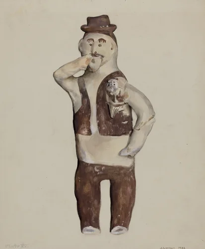 Clay Indian Doll - "Saguna" by Jane Iverson, index of american design, 1936