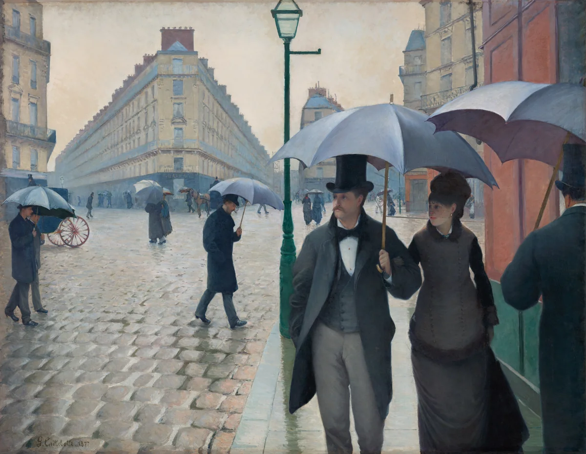 Paris Street; Rainy Day by Gustave Caillebotte, painting, 1877