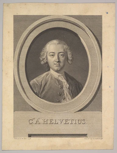 Portrait of Claude Adrien Helvétius (1715–1771) by Augustin de Saint-Aubin, print, 1772