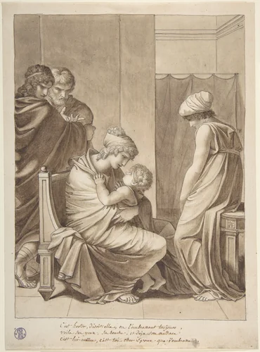 Andromache and Astyanax by Pierre-Paul Prud'hon, drawing, 1793-1803