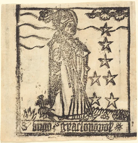 Saint Hugo of Grenoble by German 15th Century, print, 1460-1480