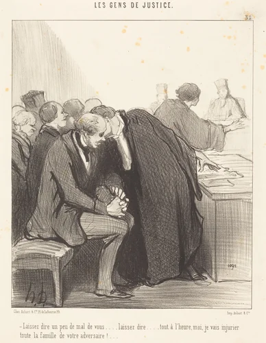 Laissez dire un peu de mal de vous... by Honoré Daumier, print, 1847