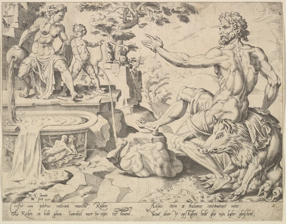 Reuben [Genesis 49:3-4], from "The Twelve Patriarchs" by Maarten van Heemskerck, print, 1550