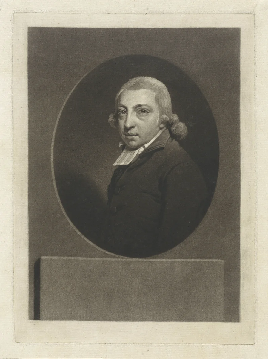 Portret van de dichter en predikant Reinier Pieter van de Kasteele by Charles Howard Hodges, print, 1804