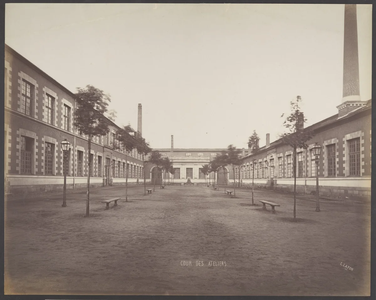 Cour des Ateliers by Louis Lafon, photograph, 1875-1885