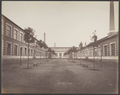 Cour des Ateliers by Louis Lafon, photograph, 1875-1885