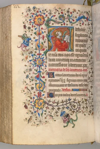 Hours of Charles the Noble, King of Navarre (1361-1425): fol. 275v, St. Vincent by Master of the Brussels Initials and Associates, book, 1400-1410