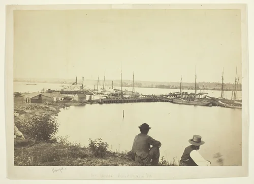 Coal Wharf, Alexandria, Virginia by Andrew J. Russell, photograph, 1863