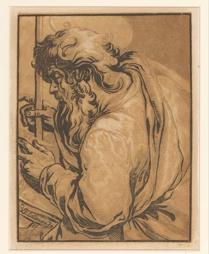 Apostel Matteüs by Ludwig Büsinck, print, 1600-1669