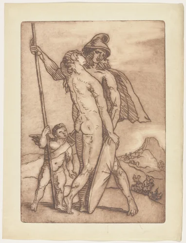 Mars and Venus (plate, folio 34) from Les Amours (The Loves) by Émile Bernard, illustrated book, 1915