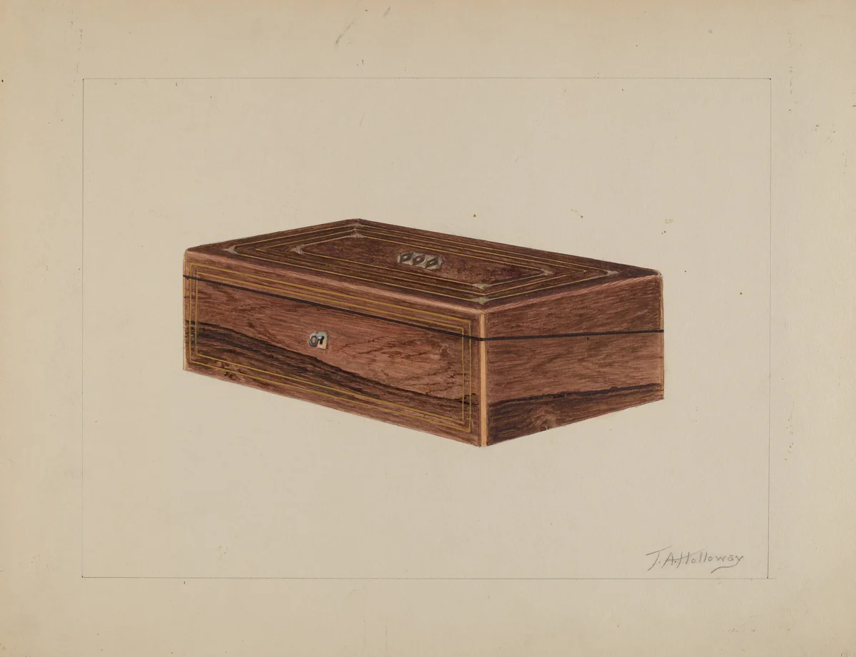 Folding Desk by Thomas Holloway, index of american design, 1937