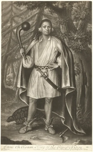 Etow Oh Koam, King of the River Nation by John Simon
John Verelst, print, 1710